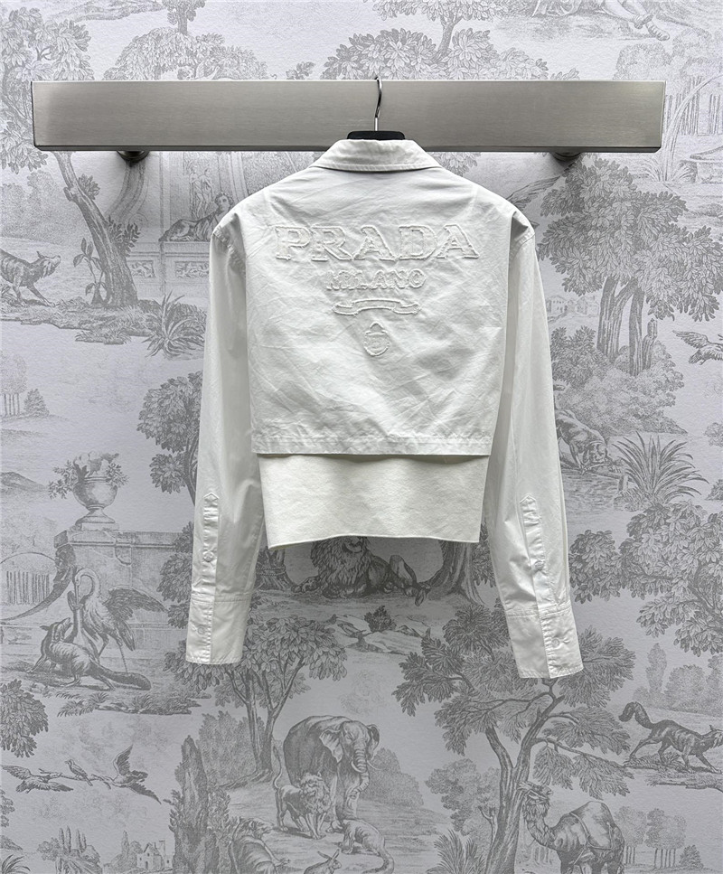 Pra*a fake two piece slim shirt replica d&g clothing