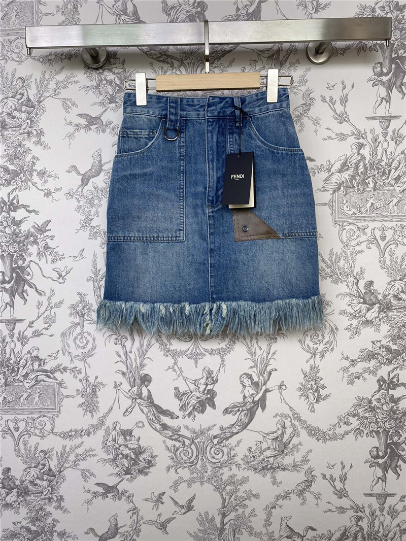 fendi tassel hip-hugging denim skirt replica d&g clothing