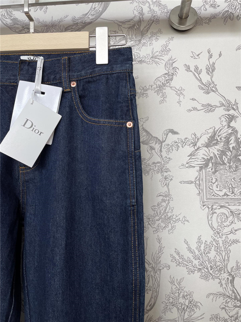 D10r blue high-rise wide leg jeans