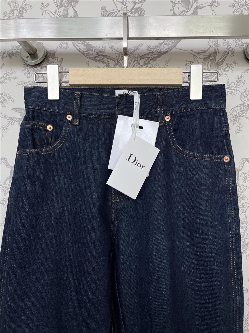 D10r blue high-rise wide leg jeans