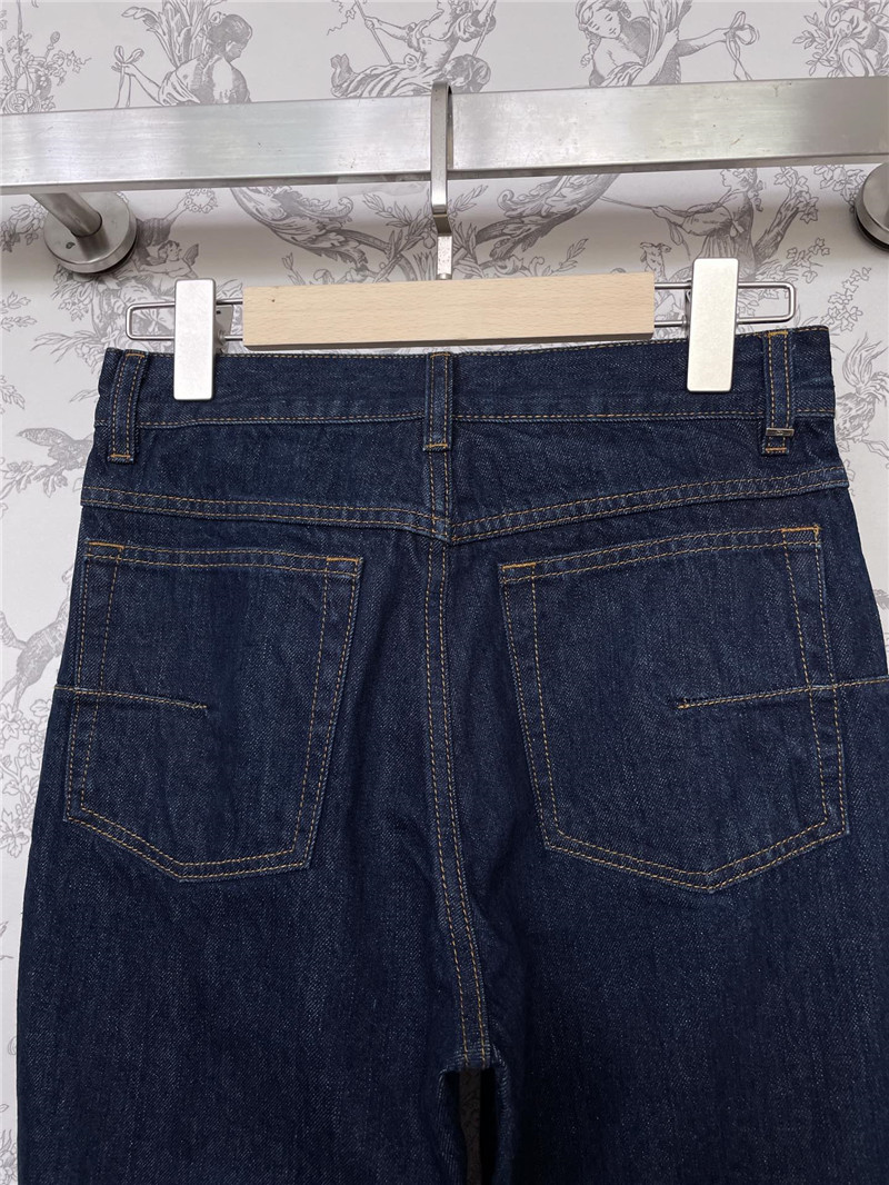D10r blue high-rise wide leg jeans