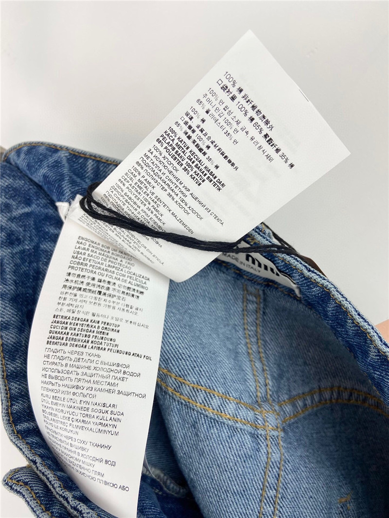 M1um1u beaded mini denim skirt replicas clothes