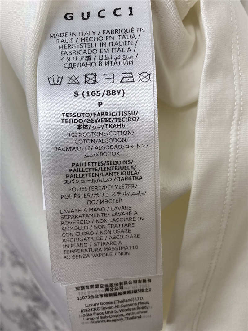 Gvc*1 sequin letter t-shirt replica clothes