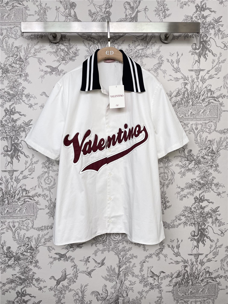 valentino all-in-one letter embroidered shirt replica clothing