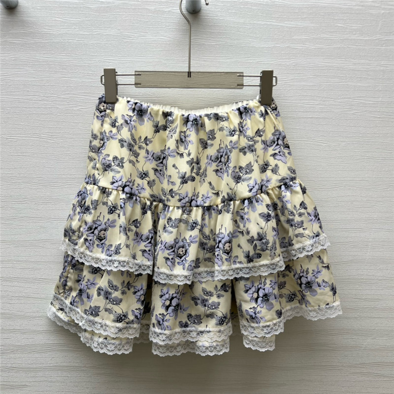 prada resort style floral skirt replica clothing sites