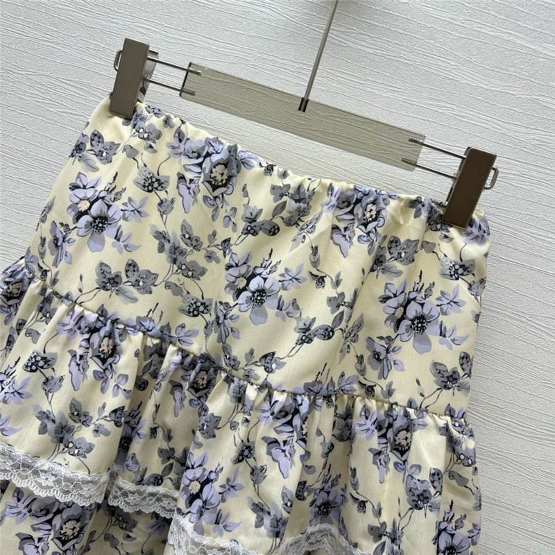 prada resort style floral skirt replica clothing sites