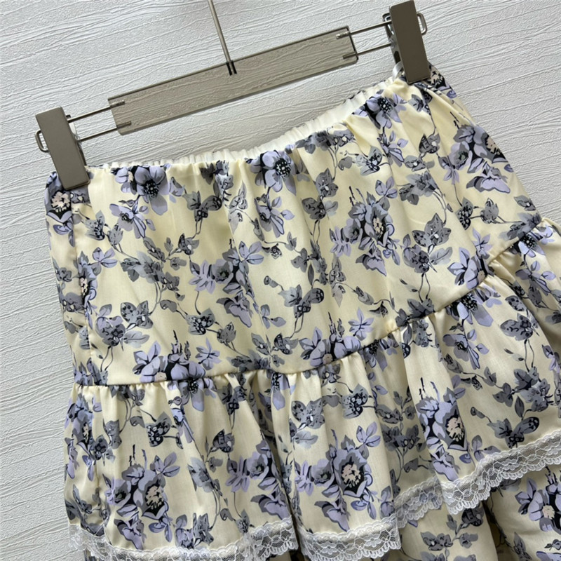 prada resort style floral skirt replica clothing sites