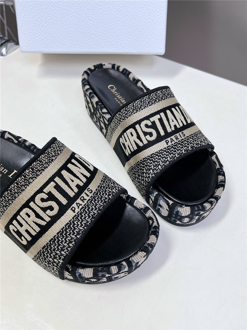D10r printed platform slippers replica designer shoe