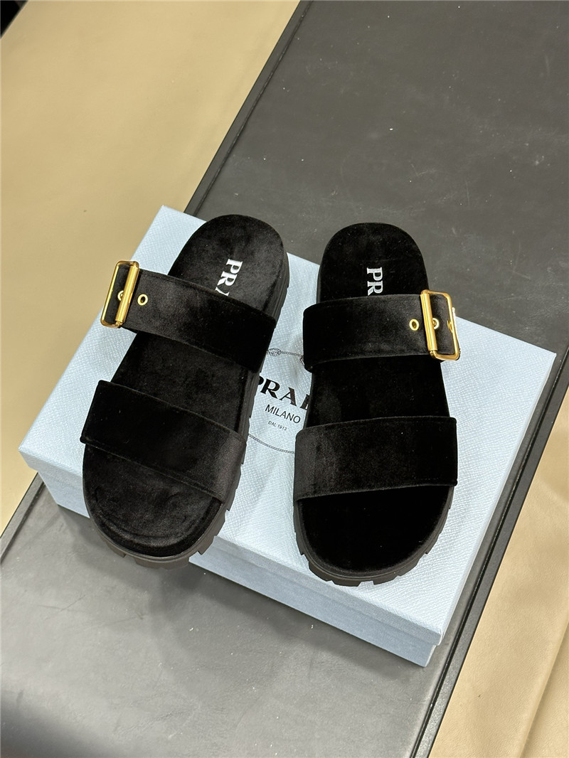 pra*a velvet sandals ma1s0n Marg*e1a replica shoes