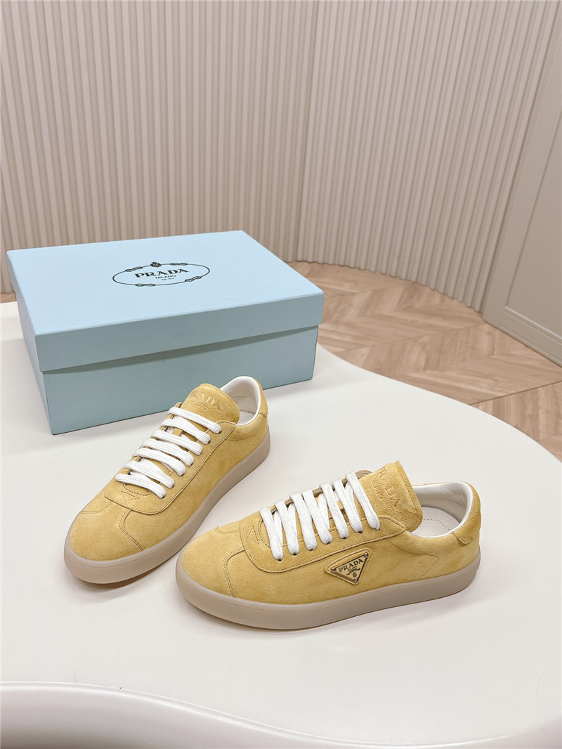 Prada Yellow Low Top Sneakers for Women