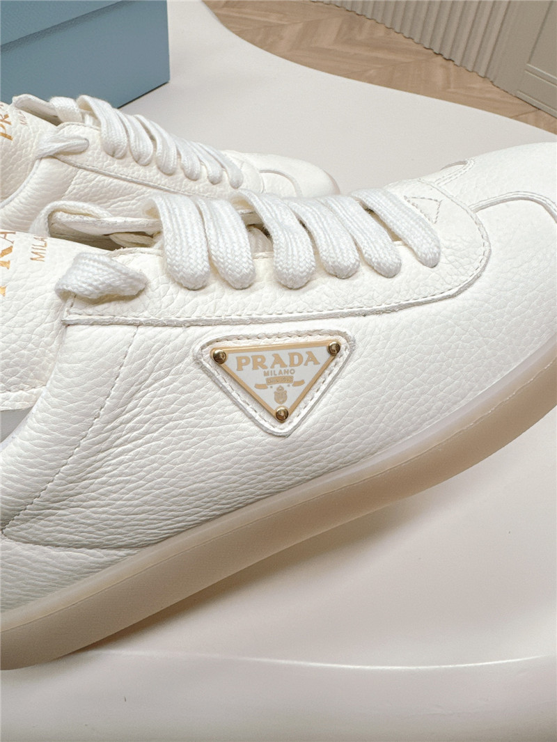 Pra*a white leather sneakers for women