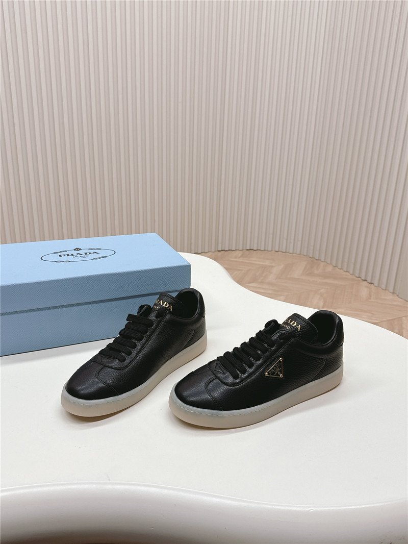 Prada Black Leather Sneakers