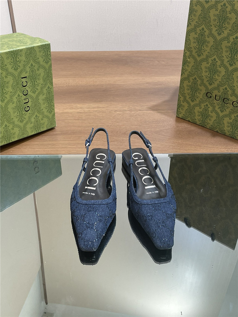 Gvc*1 small square toe back sandals replica shoes