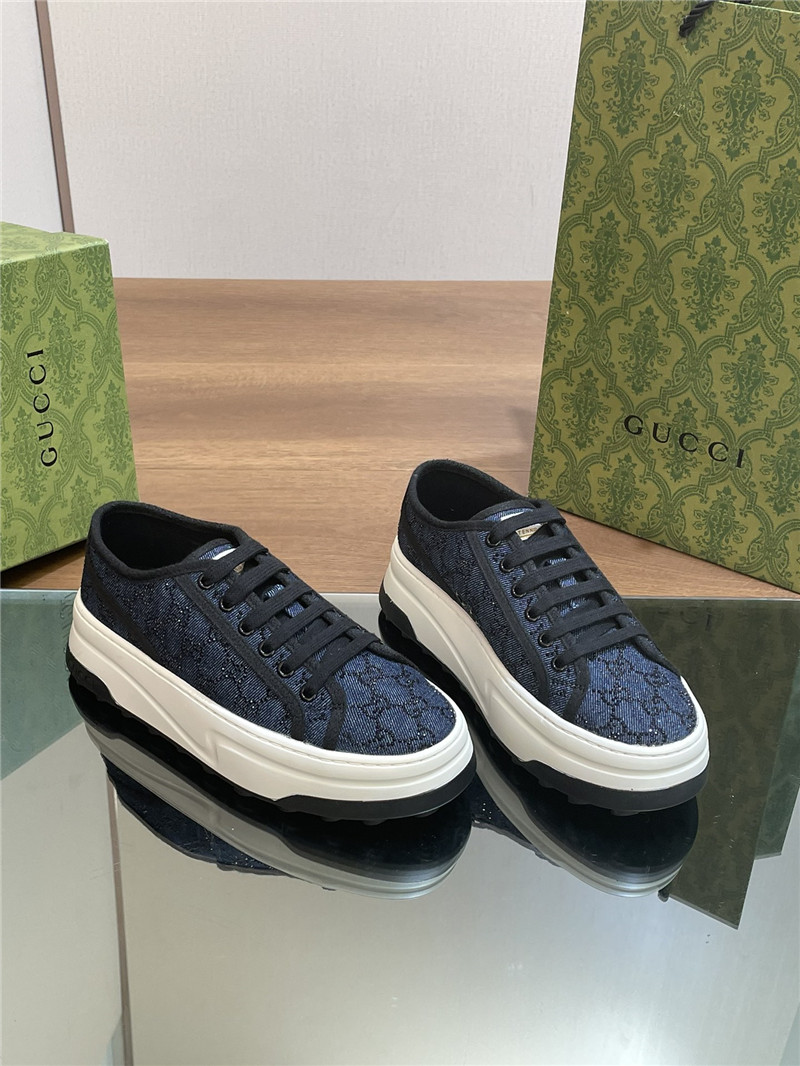 Gucci GG Denim Platform Sneakers for Women