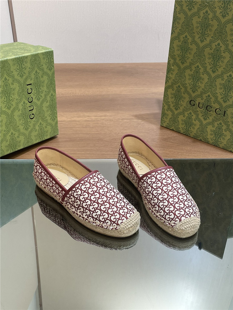 Gucci straw hemp fisherman slippers replica shoes