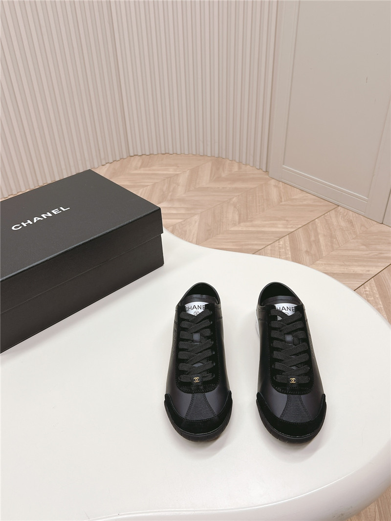 Ch**el black low top sneakers