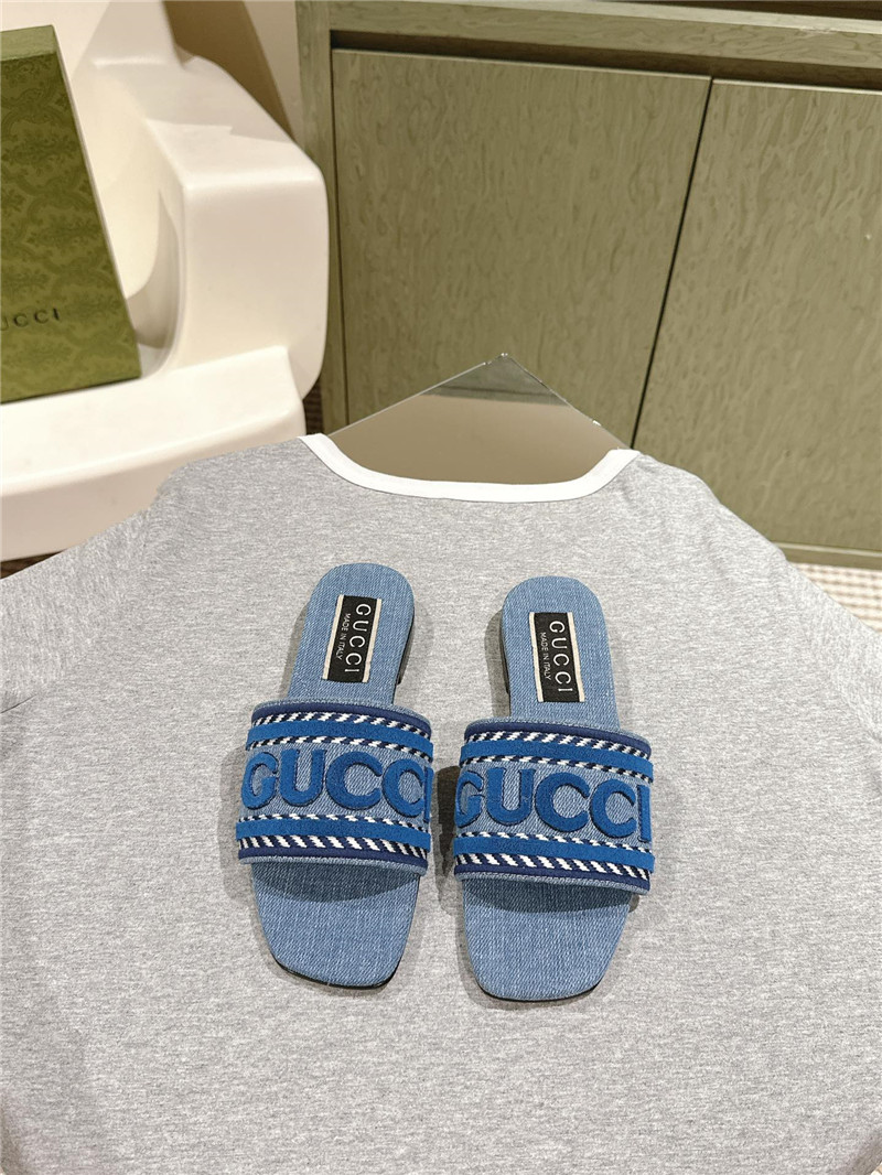 gvc*1 denim slippers Marg*e1a replica shoes