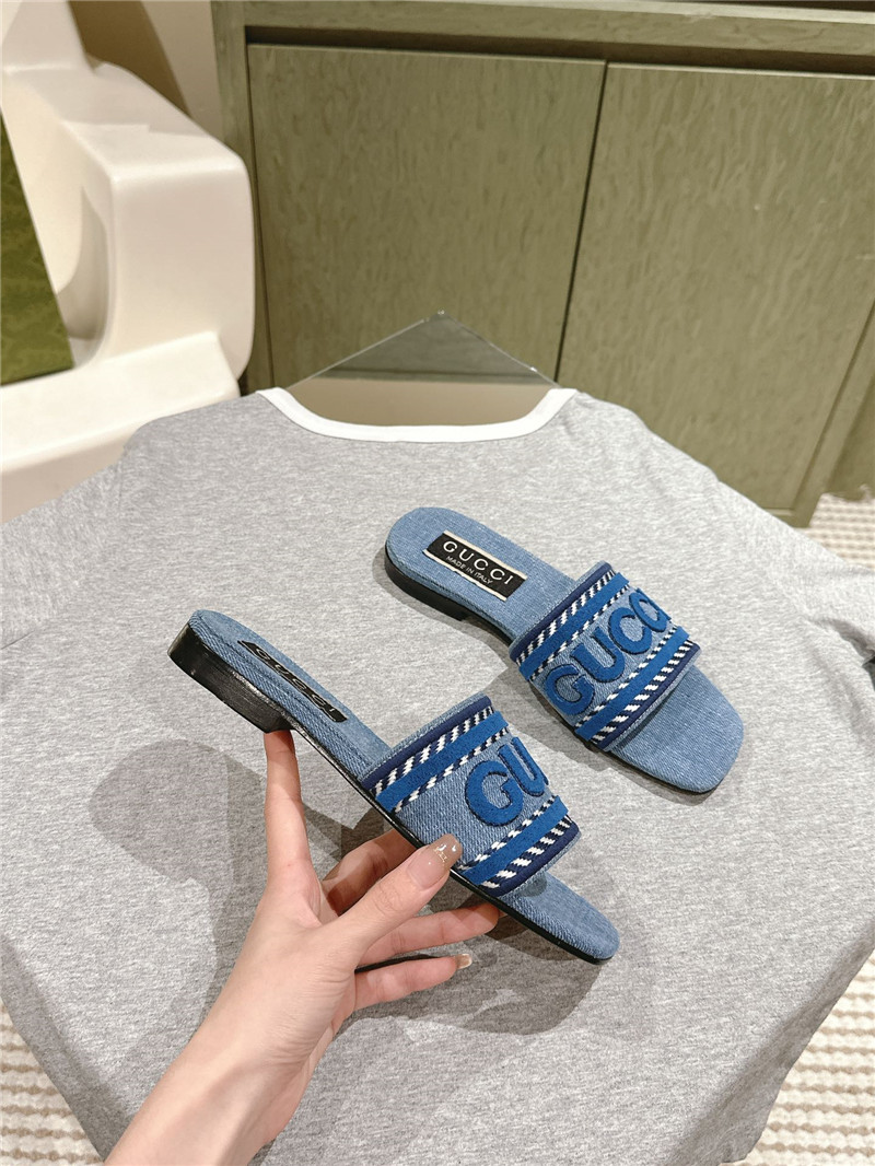 gvc*1 denim slippers Marg*e1a replica shoes