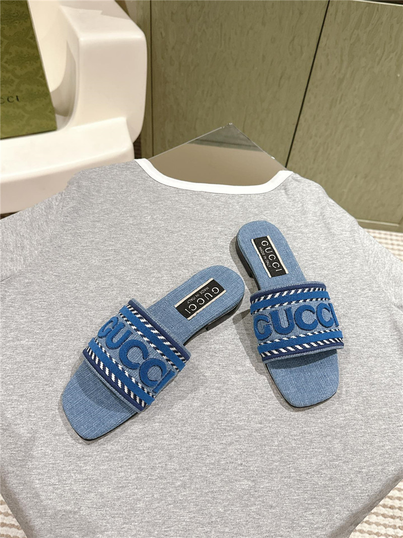 gvc*1 denim slippers Marg*e1a replica shoes