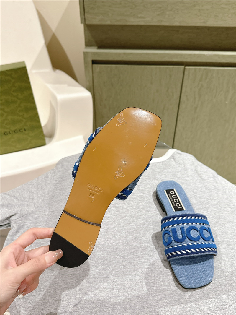 gvc*1 denim slippers Marg*e1a replica shoes