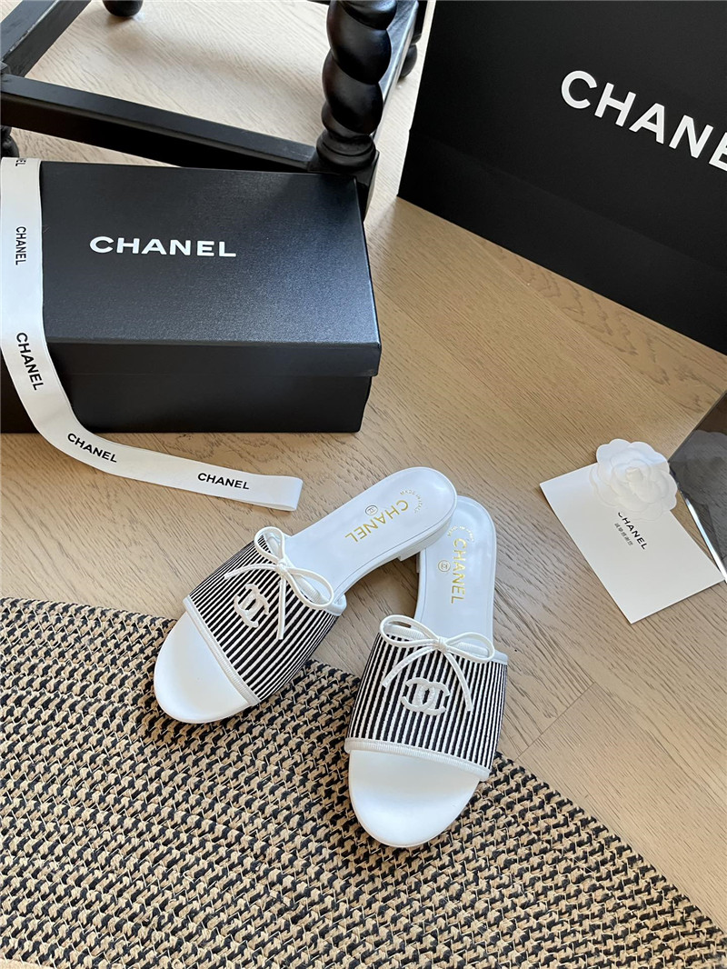 Chanel bow slippers best shoes replica website