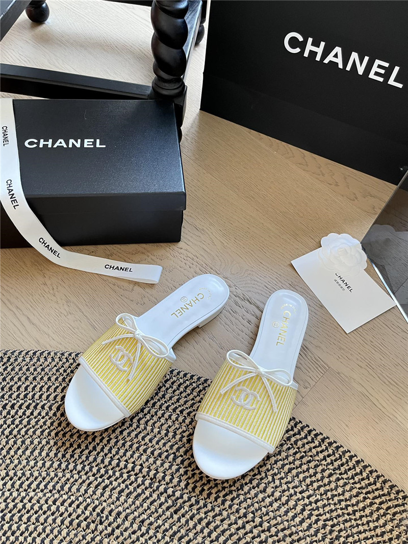 Chanel bow slippers best shoes replica website