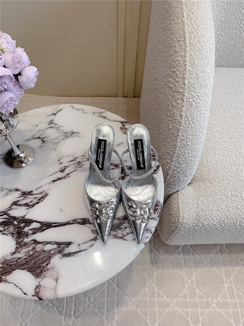 Dolce & Gabbana d&g rhinestone high heels replica shoes