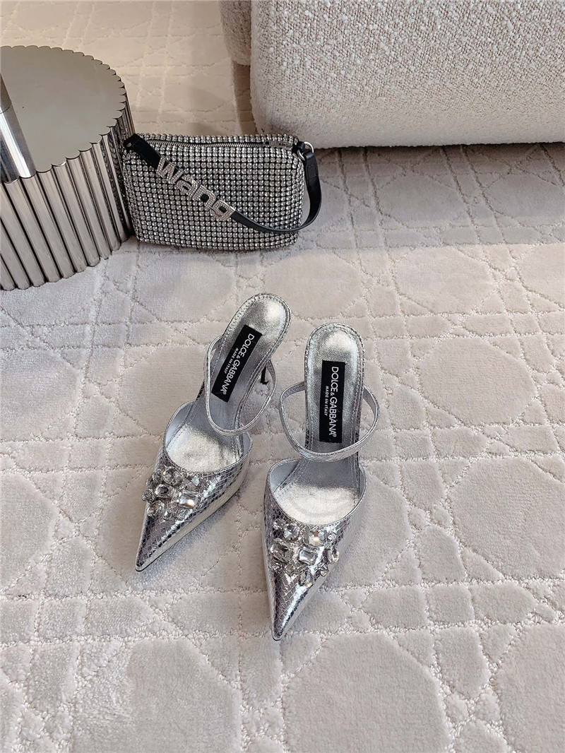 Dolce & Gabbana d&g rhinestone high heels replica shoes
