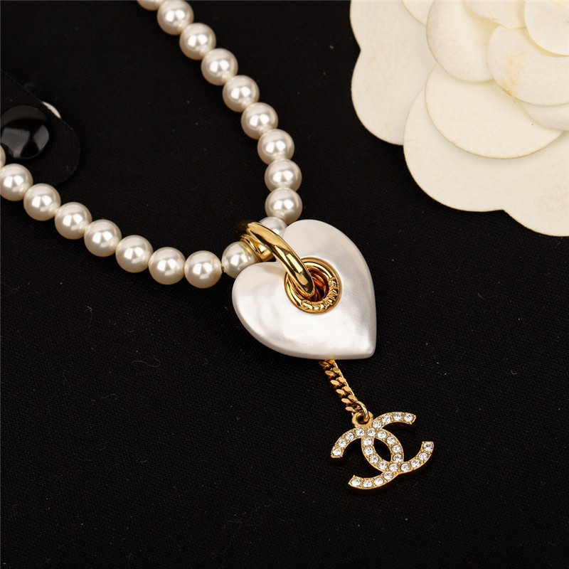 Ch**el love pearl pendant necklace