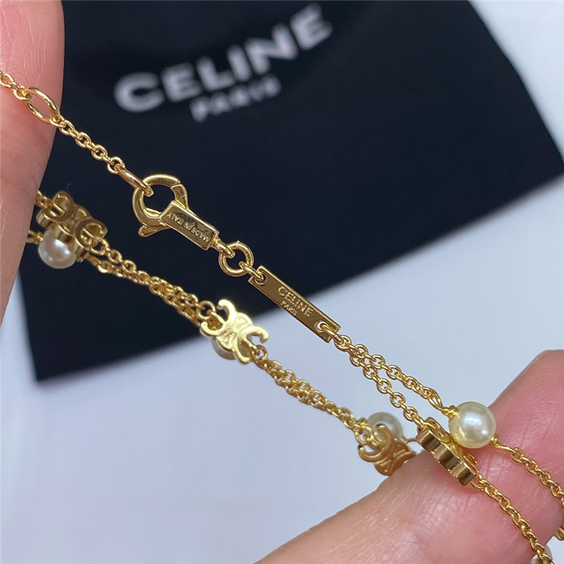 Ce1i*e arc de triomphe pearl necklace/bracelet