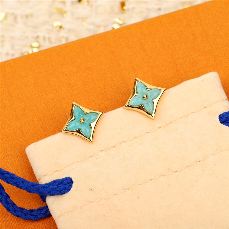 louis vuitton LV amazonite earrings