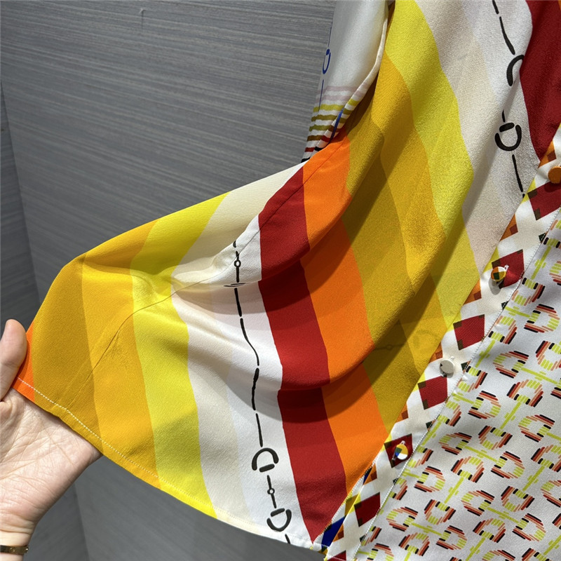 Gvc*1 patchwork printed silk shirt replica d&g clothing