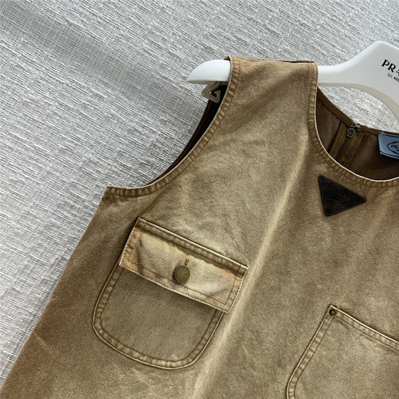 Pra*a work pocket dress replica clothing sites