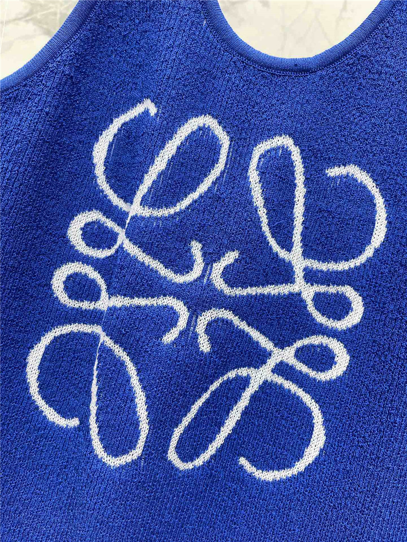loewe logo jacquard halterneck tank top