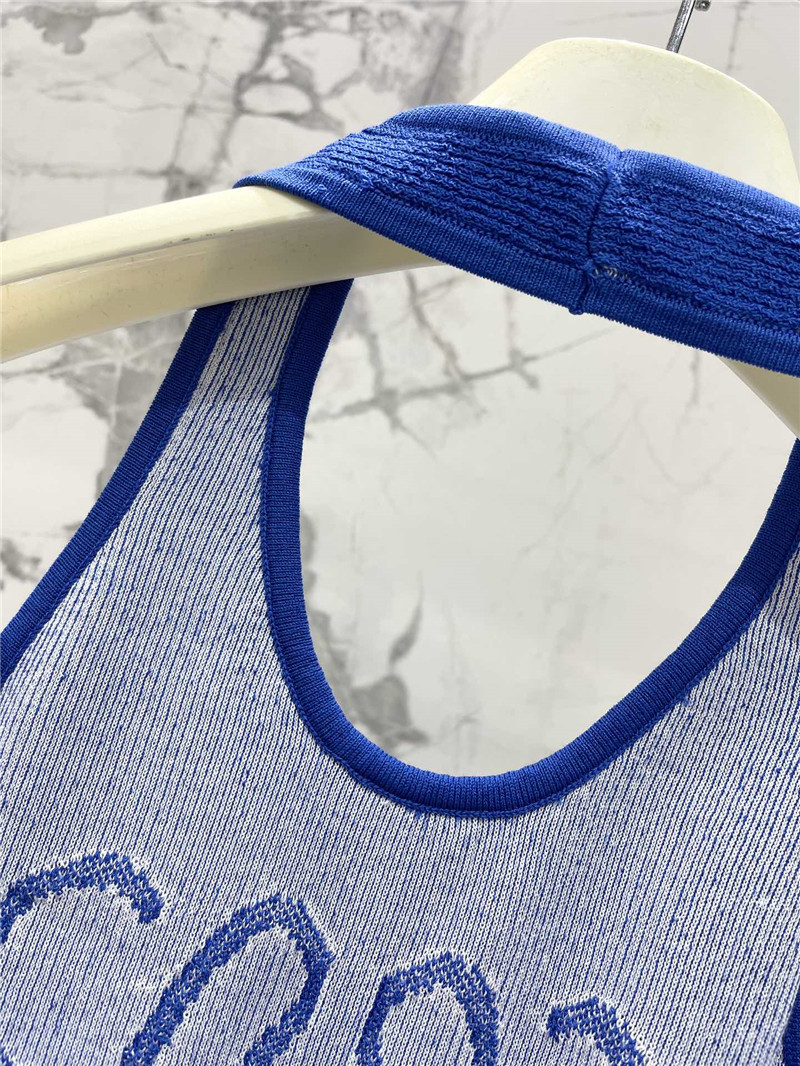 loewe logo jacquard halterneck tank top