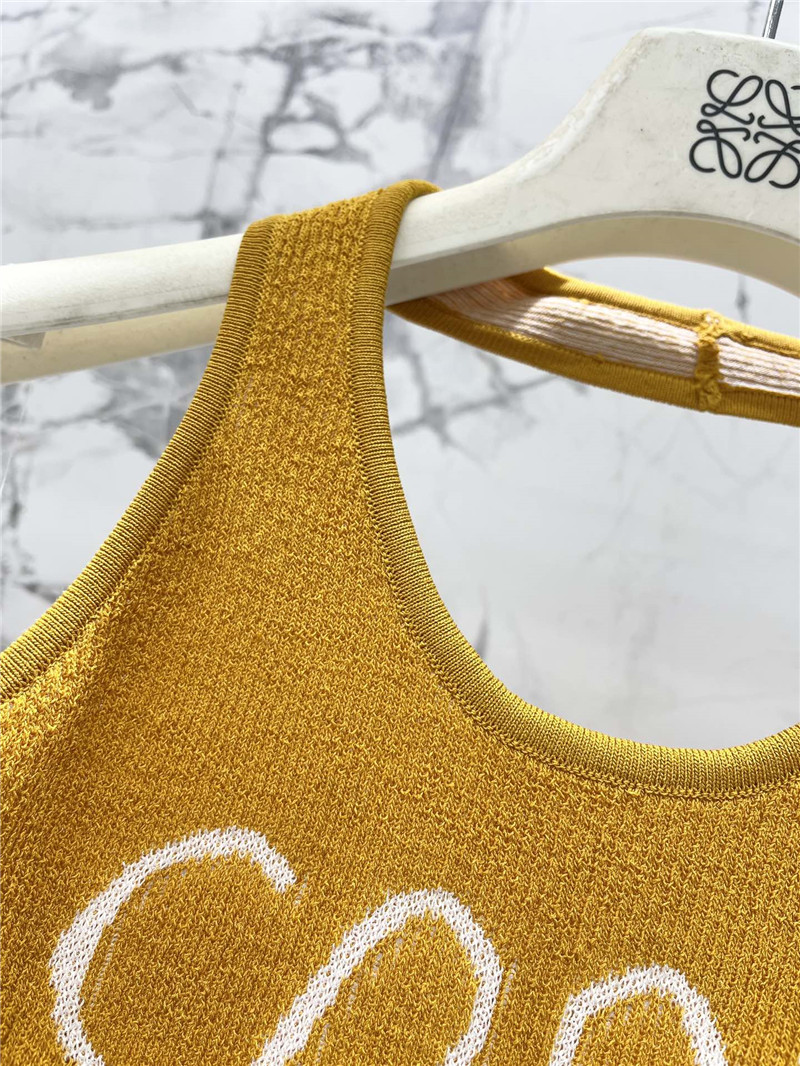 loewe logo jacquard halterneck tank top