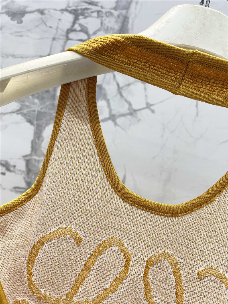 loewe logo jacquard halterneck tank top