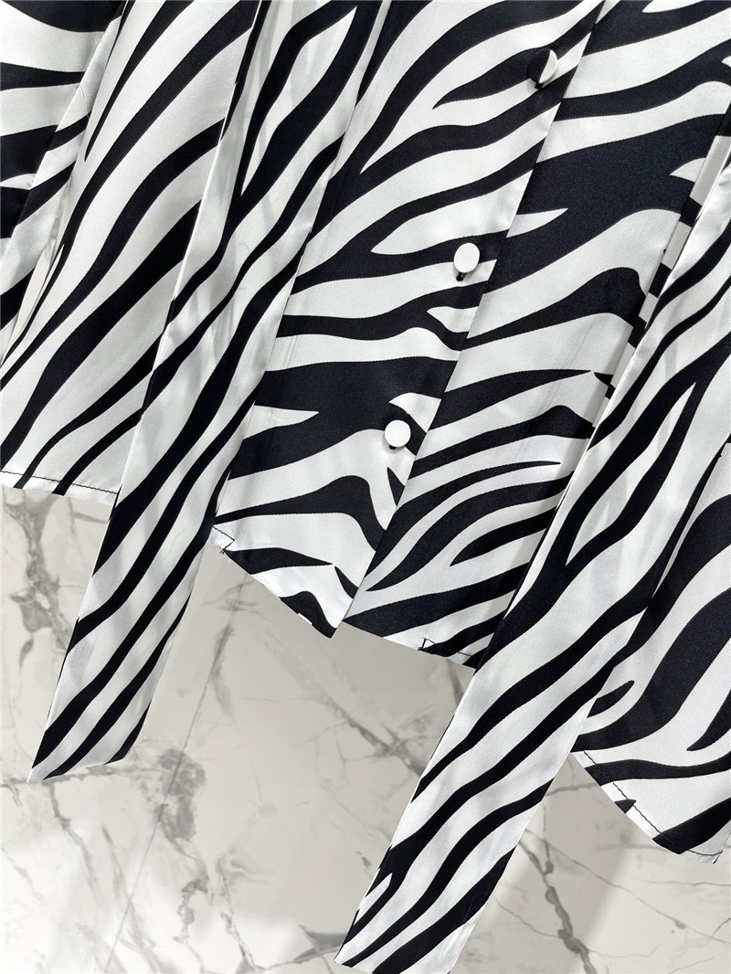 Gvc*1 zebra print silk shirt replica clothing sites