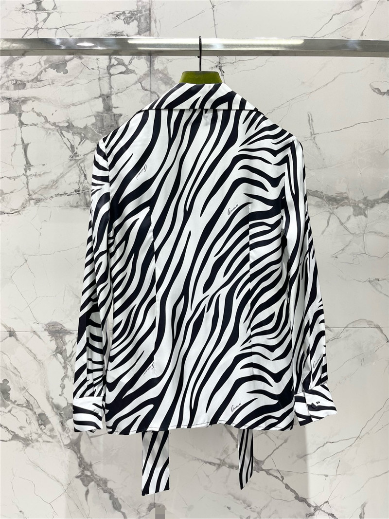 Gvc*1 zebra print silk shirt replica clothing sites