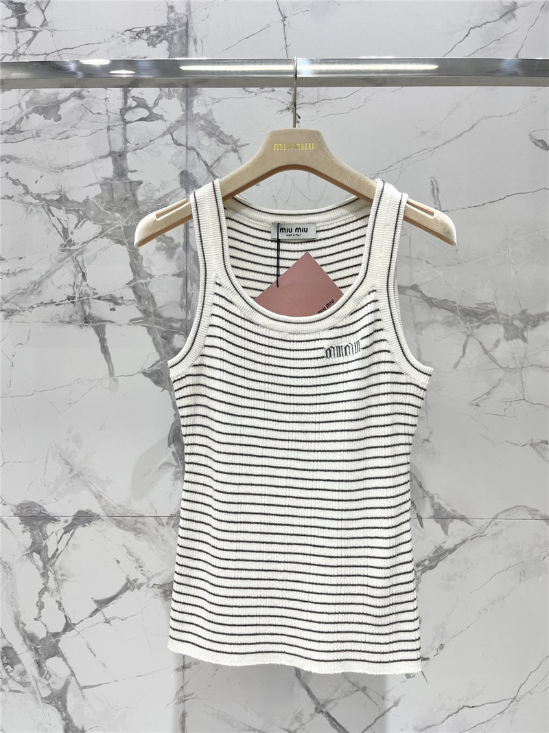 miumiu striped intercolor vest replica clothing sites