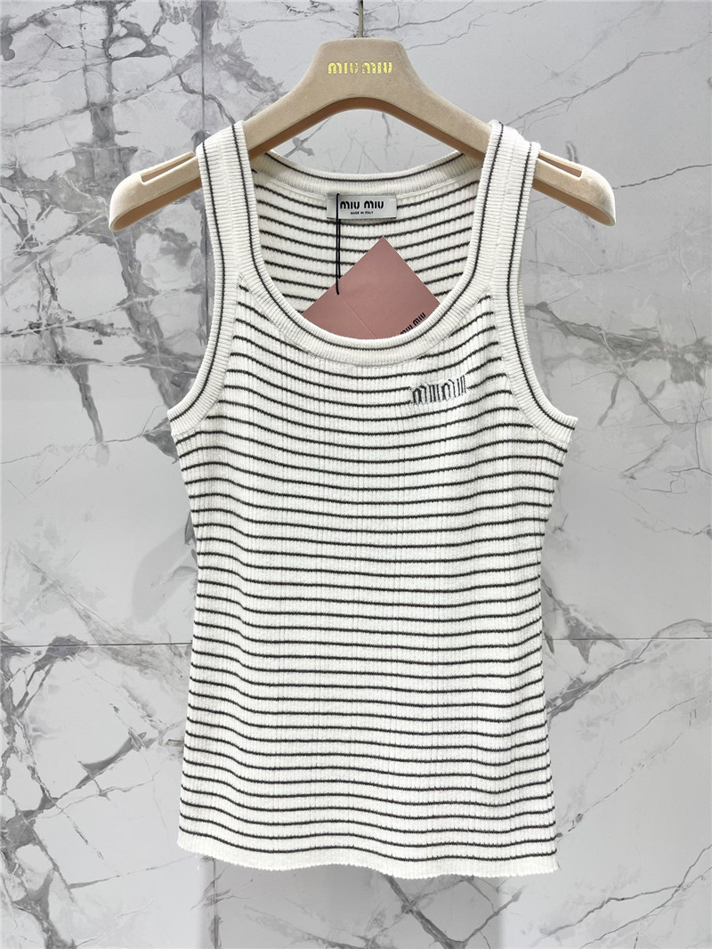 M1um1u striped intercolor vest replica clothing sites