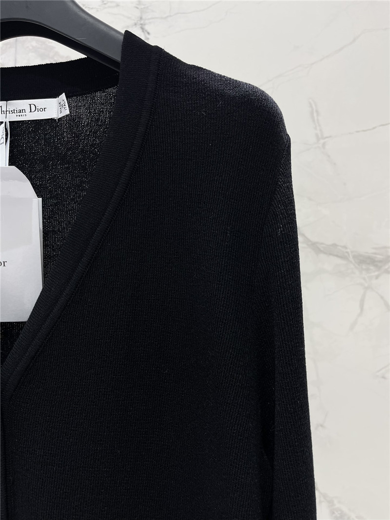 D10r beading linen cardigan black