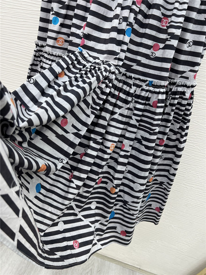 Ch**el colorful logo high waist skirt