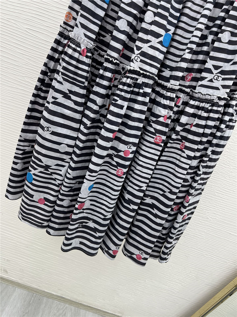 Ch**el colorful logo high waist skirt