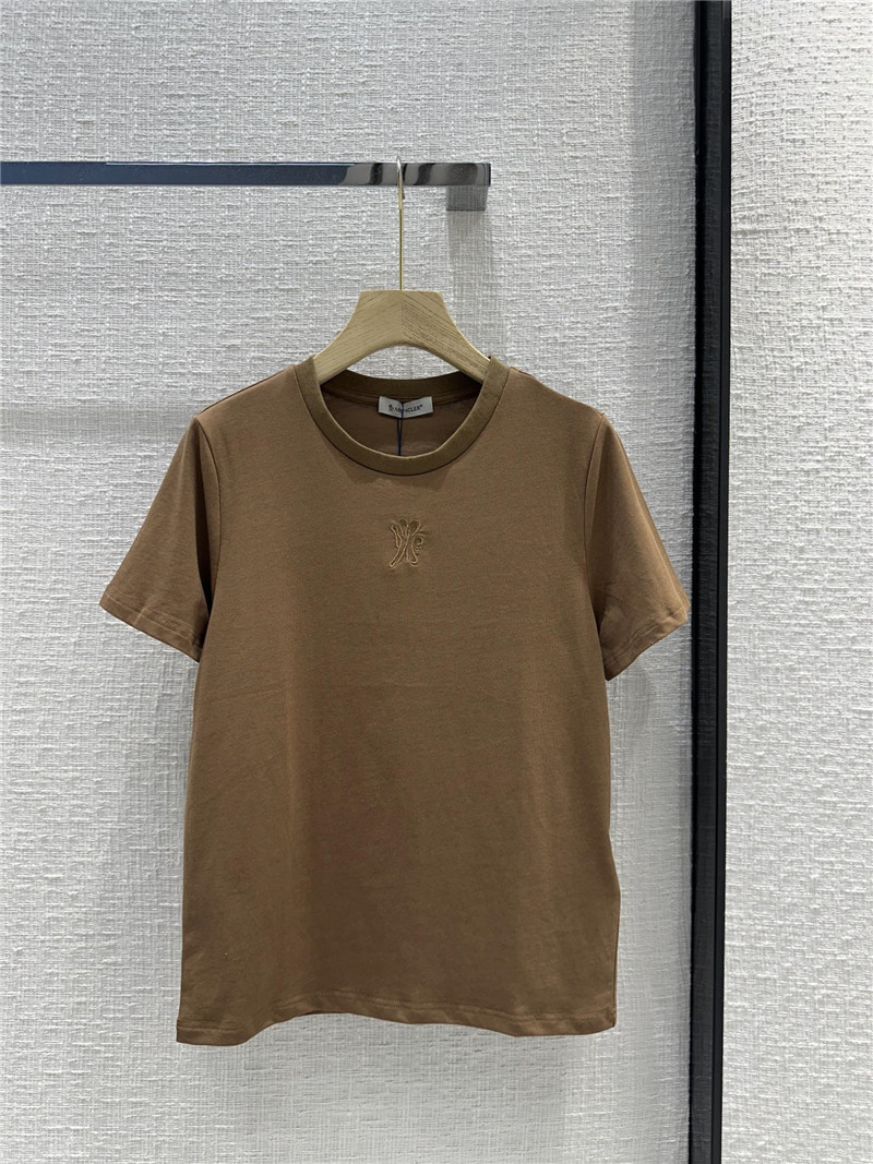 Moncler Short Sleeve T-Shirt Brown