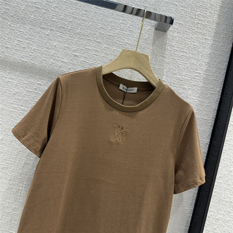 Moncler Short Sleeve T-Shirt Brown