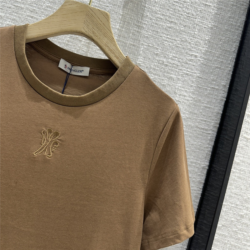 Moncler Short Sleeve T-Shirt Brown