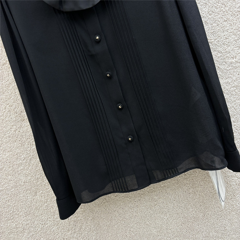 Ce1i*e black bow long sleeve shirt