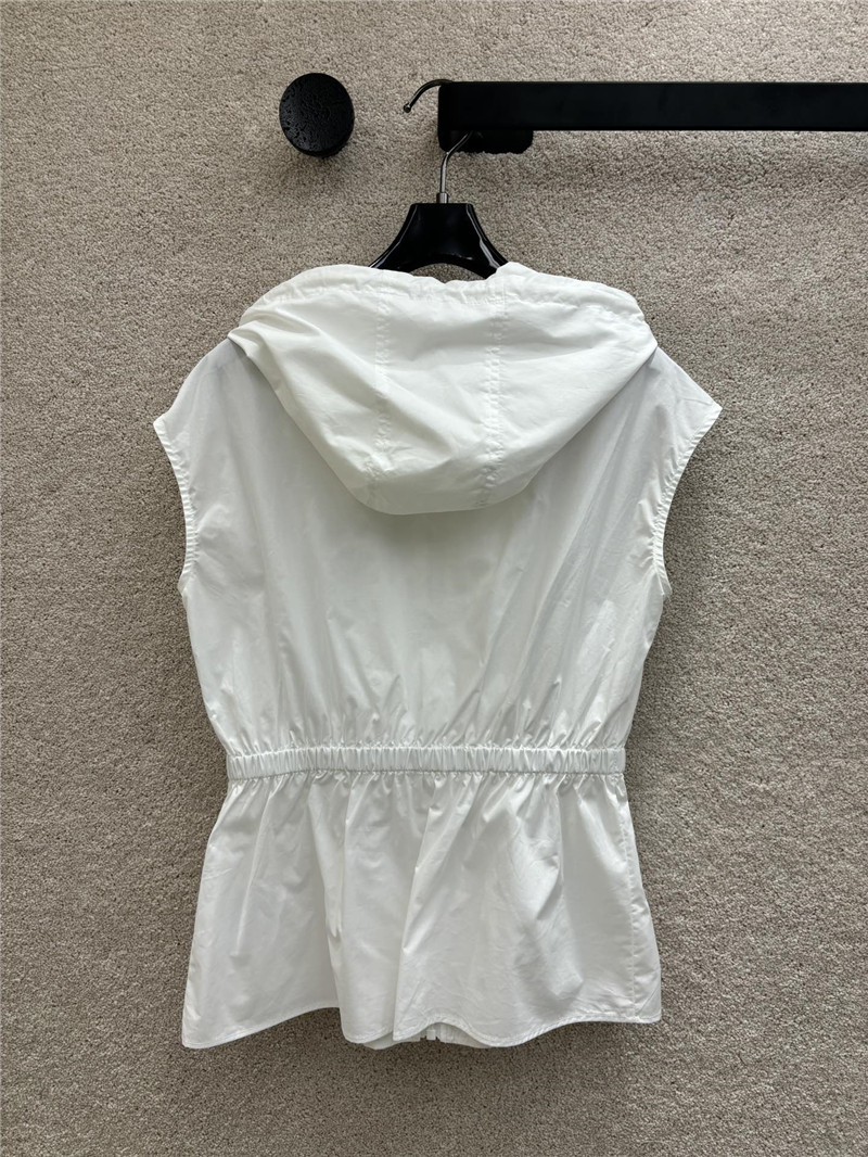 Miu Miu Hooded Sleeveless Shirt