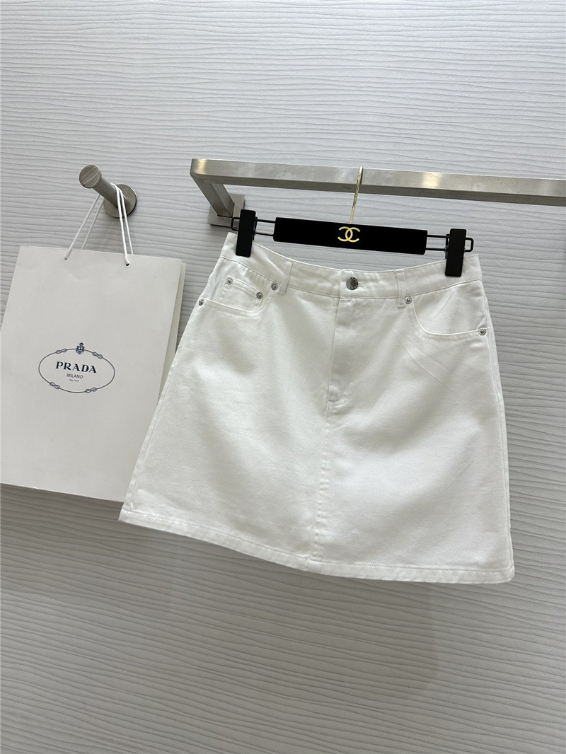 prada denim skirt cheap replica designer clothes